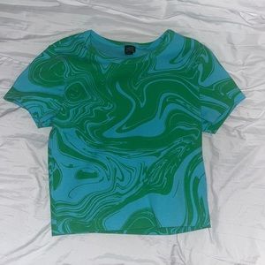 Target wild fable cropped shirt, size medium